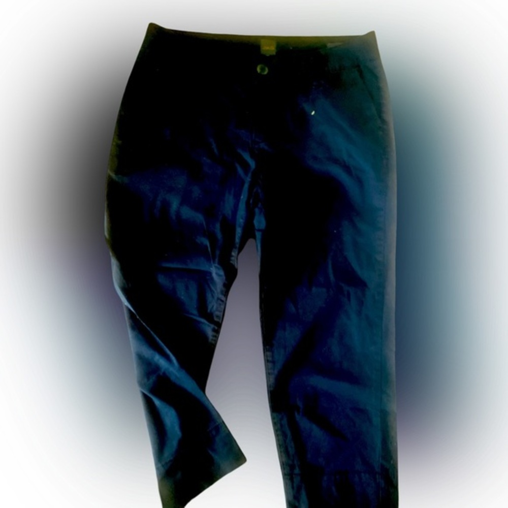 Jag Black Chino Cropped Trousers- 10 black , cotton spandex